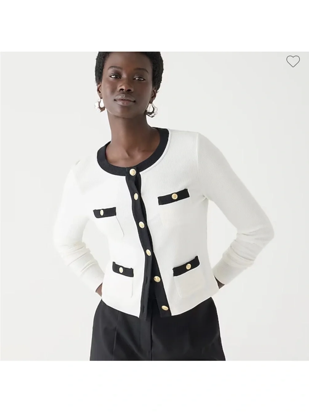 J. Crew Vintage Rib Lady Jacket in Ivory size Medium. New with tag